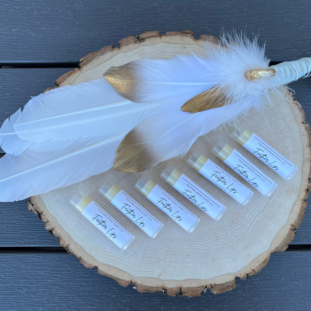 Reiki Infused Yoga Chakra Kit | Chakra Cleansing Yoga Mat Spray | Chakra Balance Gemstone Oil Roller | Feather Lips Lip Balm