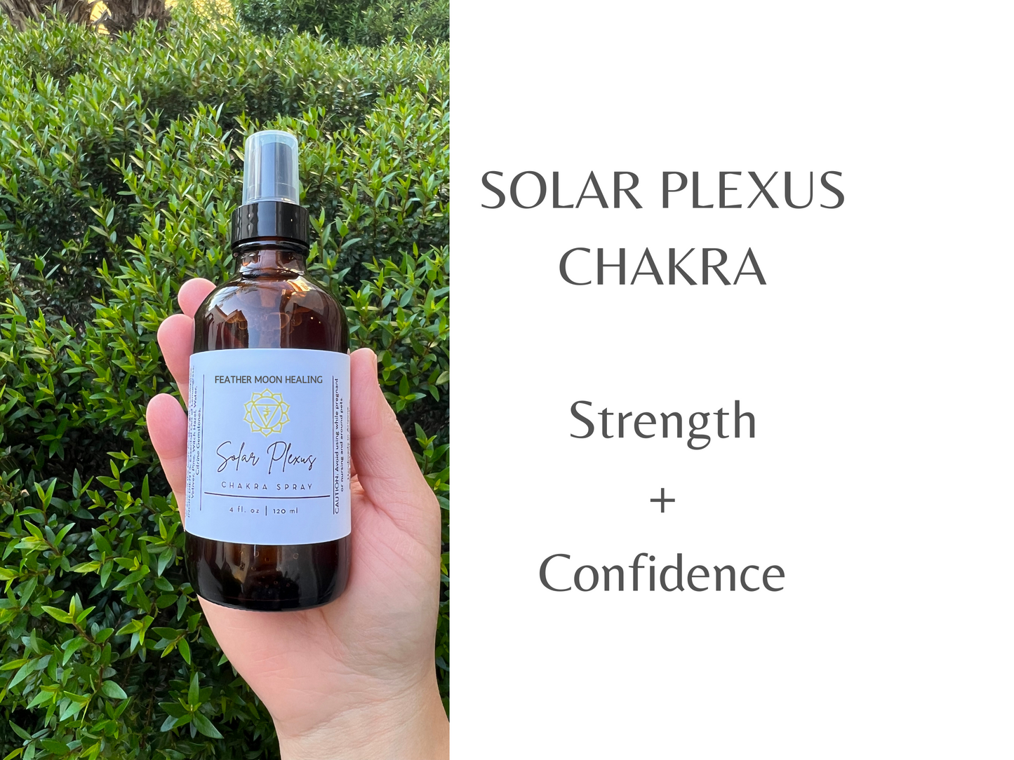 Reiki Infused Solar Plexus Chakra Spray for Strength + Confidence | Yoga Mist | Meditation Spray | Aromatherapy | Essential Oils