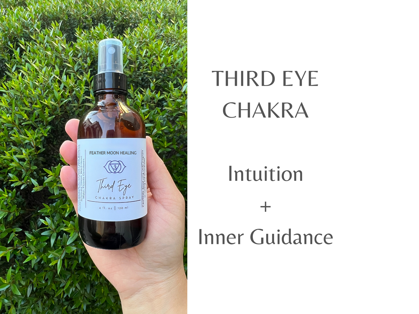 Reiki Infused Third Eye Chakra Spray for Intuition + Inner Guidance | Yoga Mist | Meditation Spray | Aromatherapy | Essential Oils