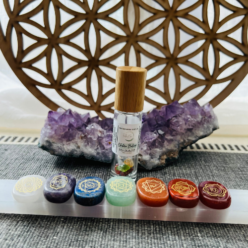 Reiki Infused Chakra Balance Gemstone Roller Blend | Homemade | Essential Oil Roller | Ritual Oil | Meditative Remedy | Aromatherapy