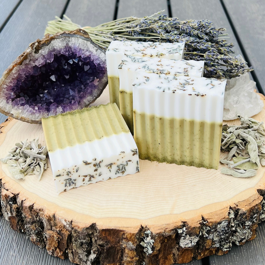 Sage + Lavender Handmade Shea Butter Soap | Smudge Soap | Energy Clearing